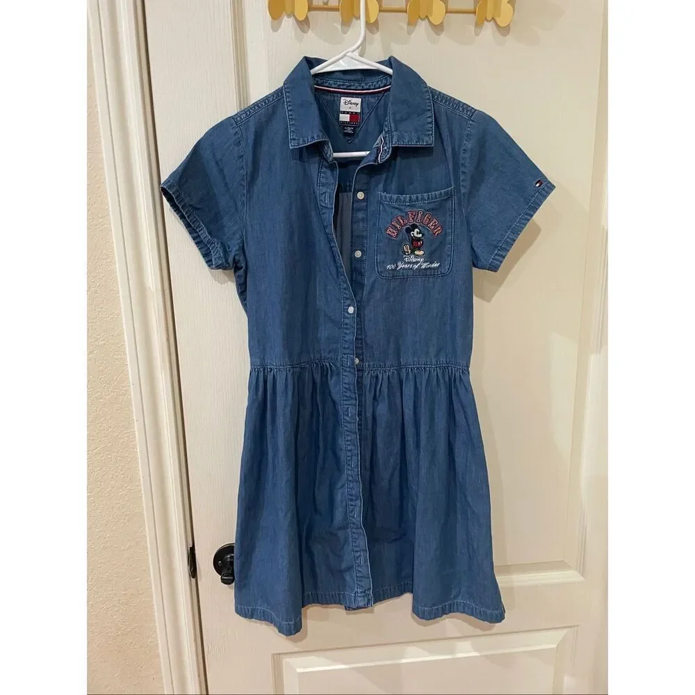 Tommy Hilfiger x Disney Girls Denim Shirt Dress size XL
